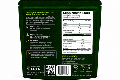 Social Club Relief Bites - 6 Pack Case
